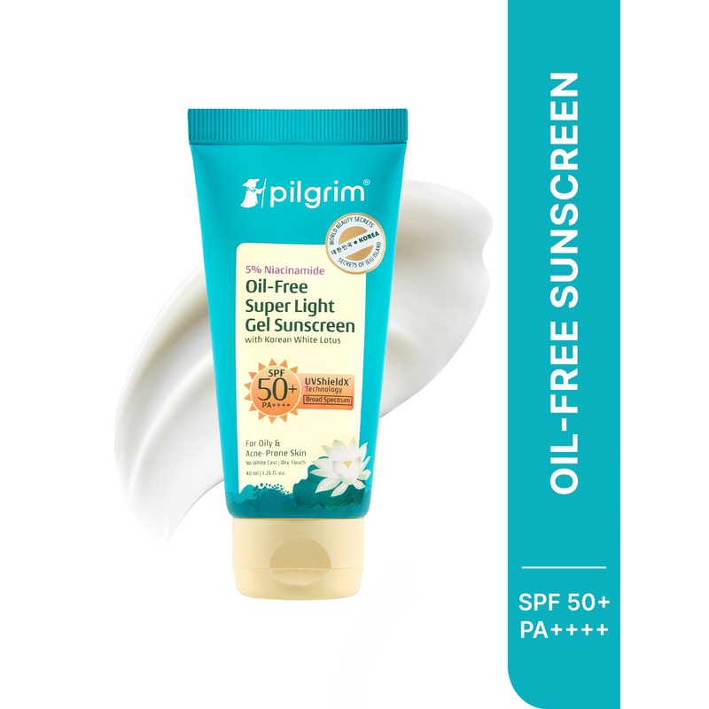 Pilgrim 5% Niacinamide Oil-Free Super Light Gel Sunscreen SPF 50+ PA++++ – 40 ml