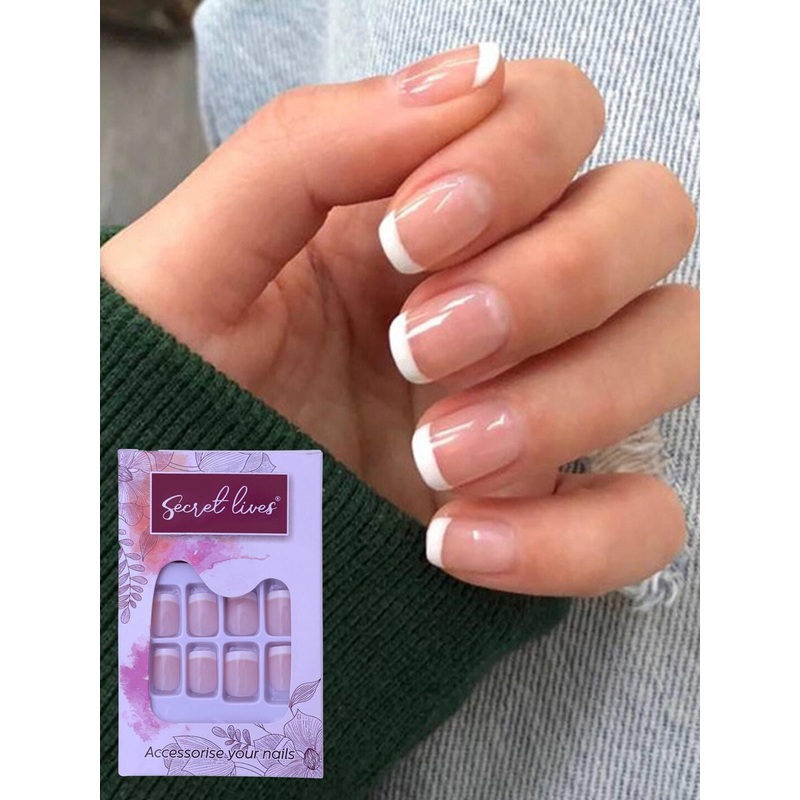 Secret Lives Anne French Fake Nails – Pink