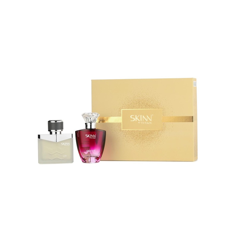 SKINN by Titan Unisex Raw & Celeste Eau De Parfum Gift Set- 100 ml