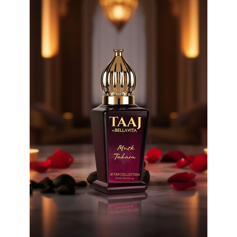 Bella Vita Organic Taaj Musk Tahara Non-Alcoholic Roll On Attar With Floral Notes – 12 ml