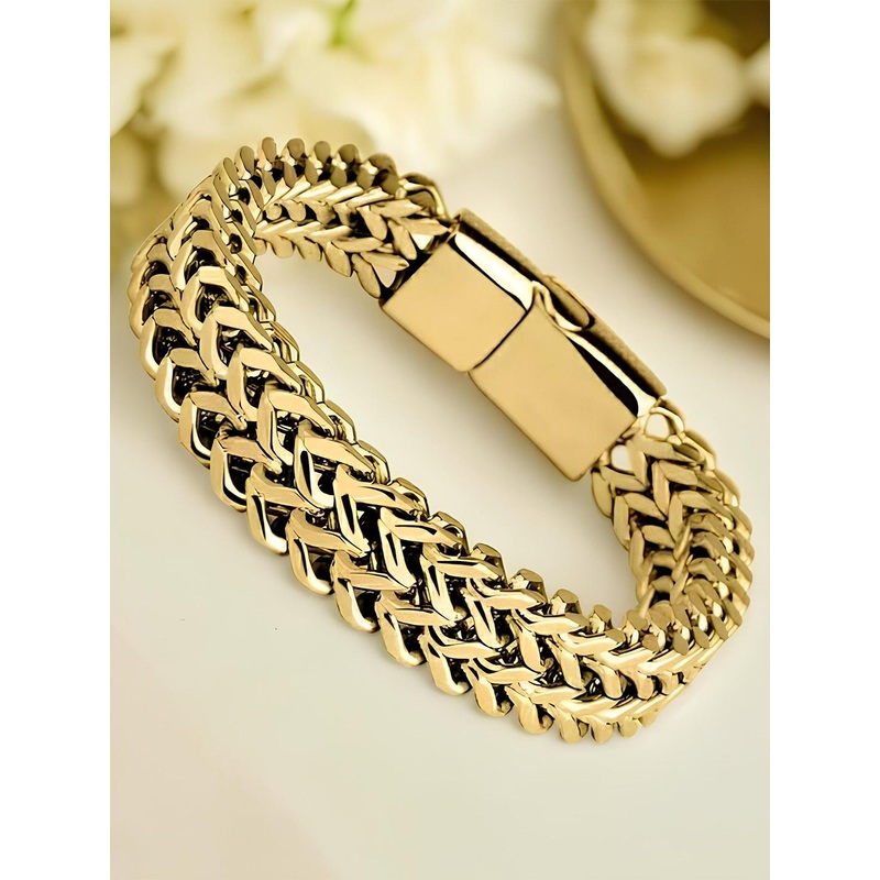 KARISHMA KREATIONS Unisex Gold-Plated Link Bracelet