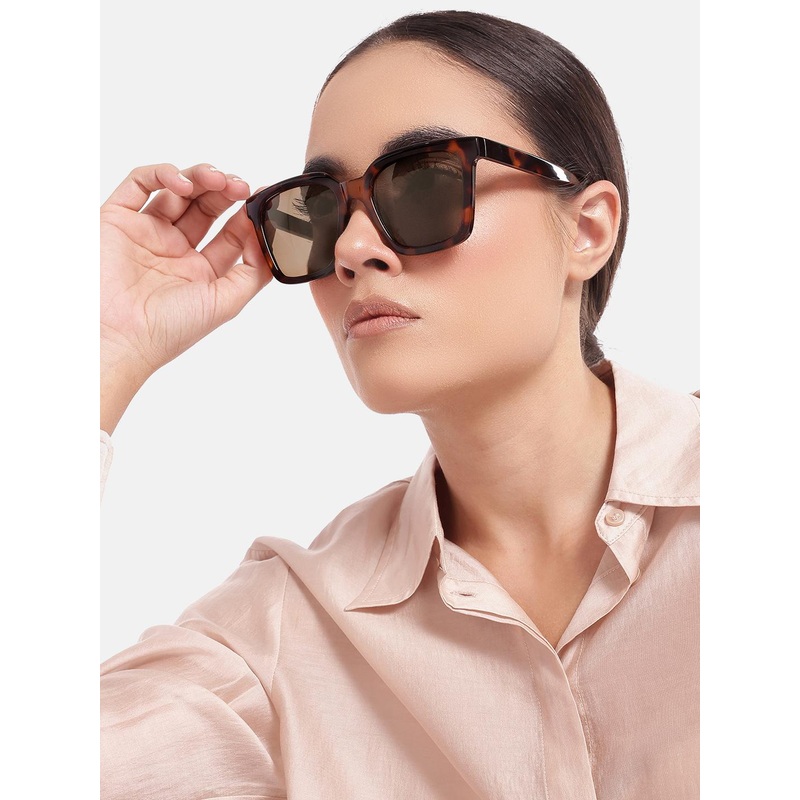 MANGO Women Full Rim Square Sunglasses