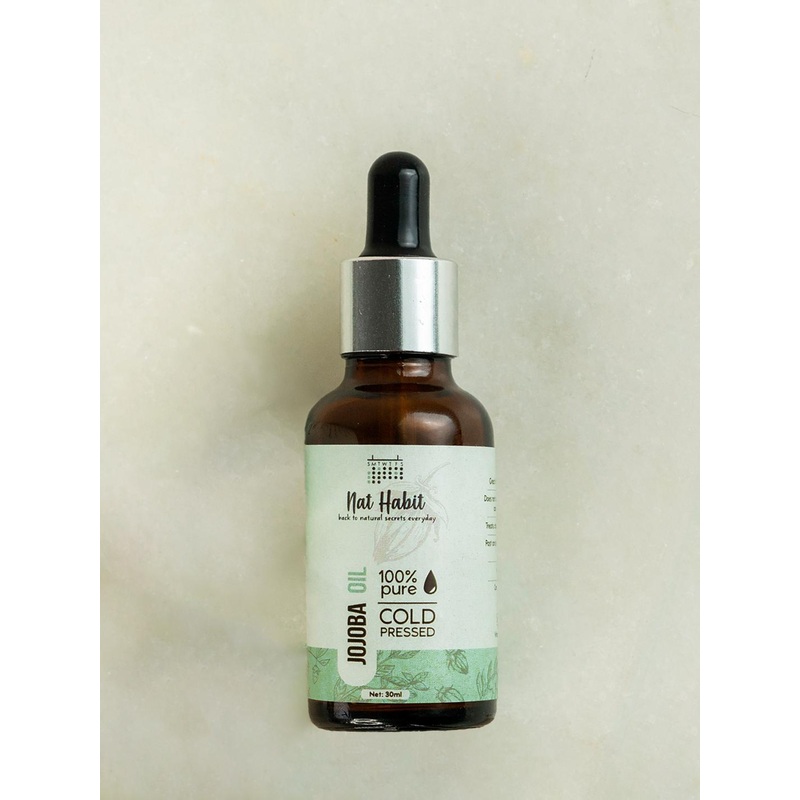 Nat Habit 100% Pure Cold Pressed Jojoba Body Oil for Skin Moisturisation – 30 ml