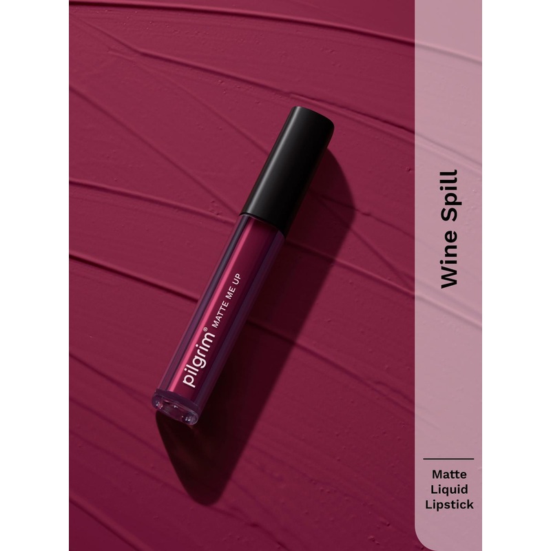 Pilgrim Matte Me Up Long Lasting Liquid Matte Lipstick – 9g – Wine Spill 05