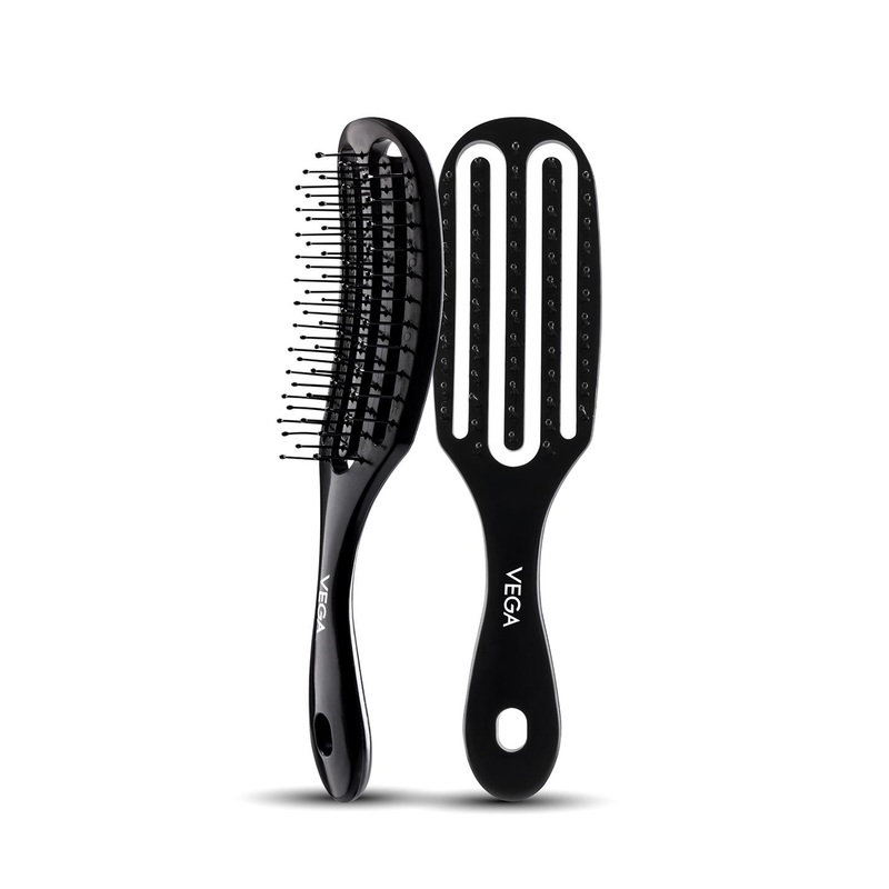 VEGA DTB-02 Vented Detangling Hair Brush – Black
