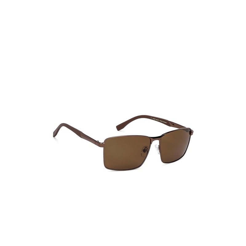 Vincent Chase by Lenskart Unisex Brown Lens & Brown Rectangle Sunglasses with Polarised and UV Protected Lens