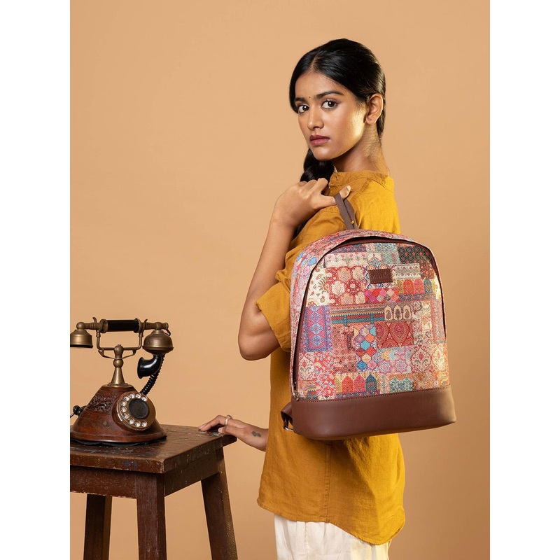 ZOUK Women Ethnic Motifs Printed Backpack