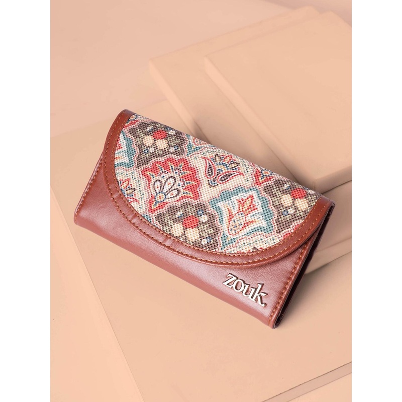 ZOUK Women Mughal Art Multicolor Kyra Flap Wallet