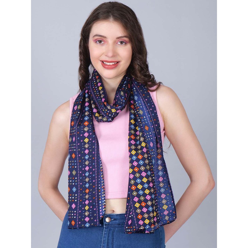 Anouk Women Blue Printed Scarf
