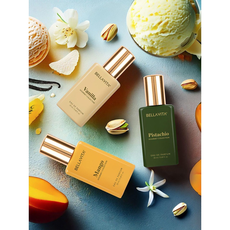 Bella Vita Organic Set Of 3 Gourmet Collection Long Lasting Eau De Parfum – 20 ml Each