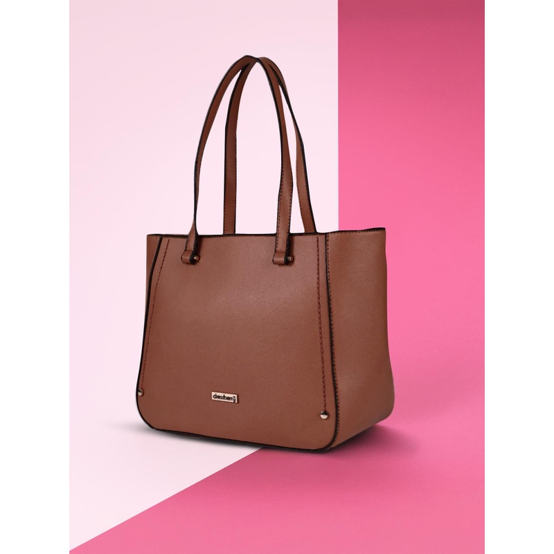 DressBerry Brown Solid Shoulder Bag
