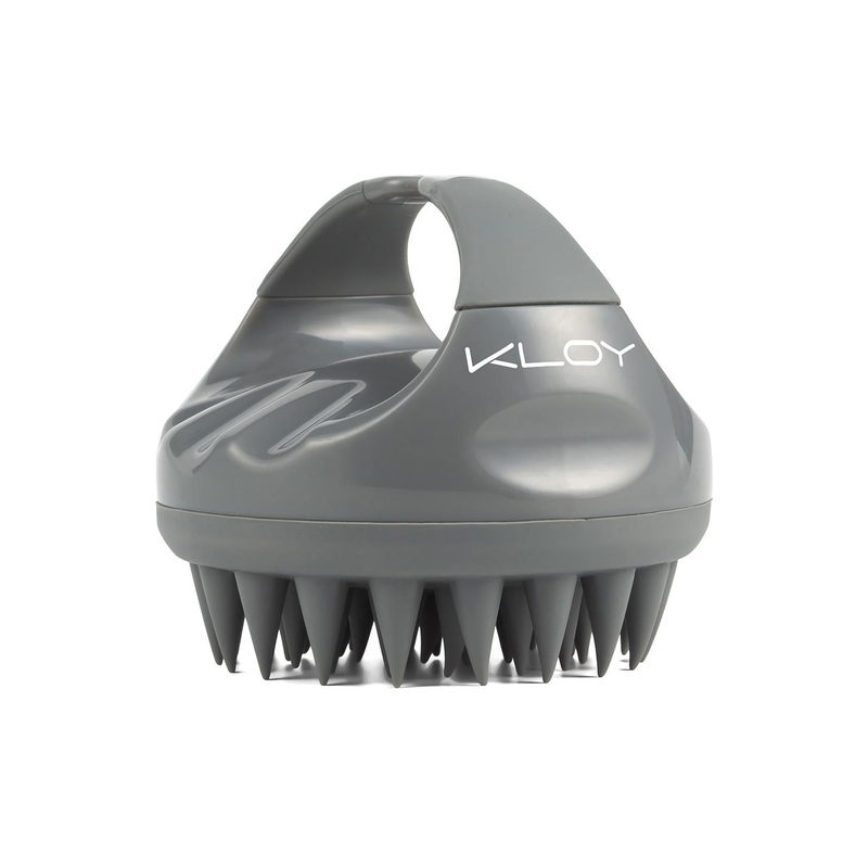 KLOY Grey Hair Scalp Massager Exfoliator Shampoo Brush with Soft Silicone Bristles