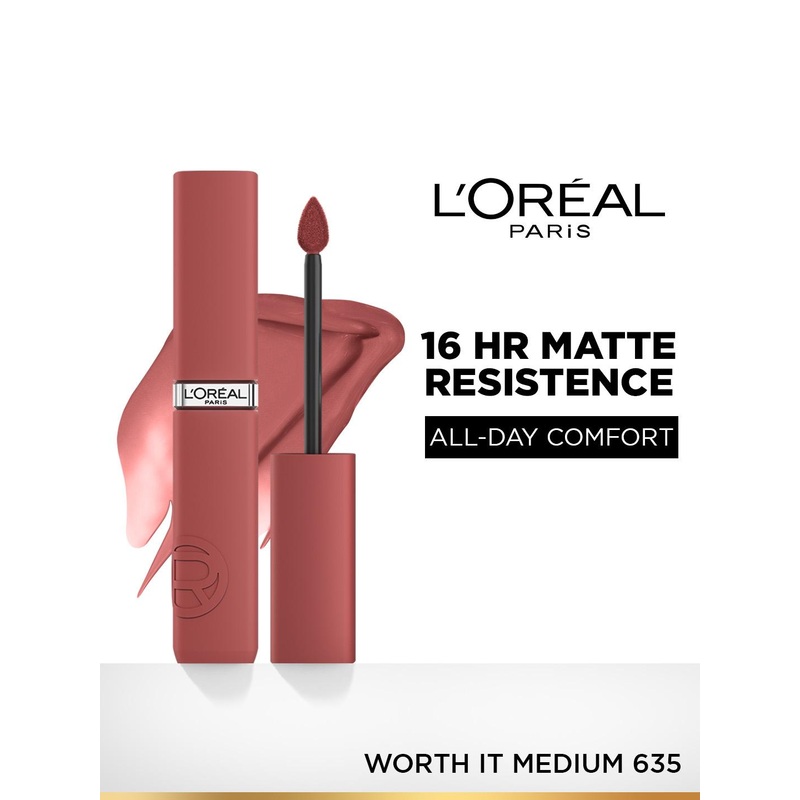 LOreal Paris Infallible Matte Resistance Liquid Lipstick 5ml – Worth It Medium 635