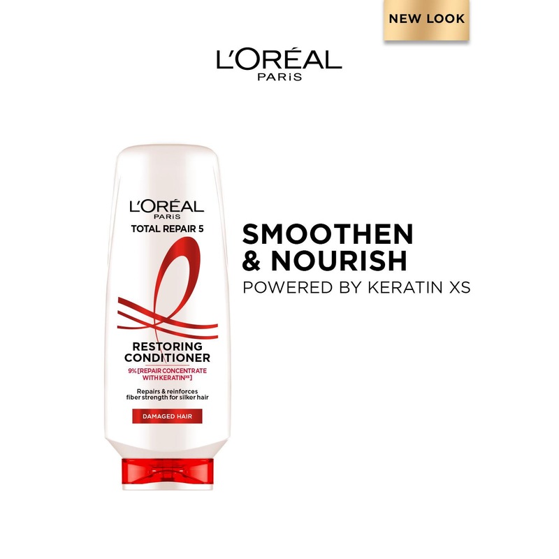 LOreal Paris Total Repair 5 Restoring Conditioner With Keratin XS For Damaged Hair- 340ml