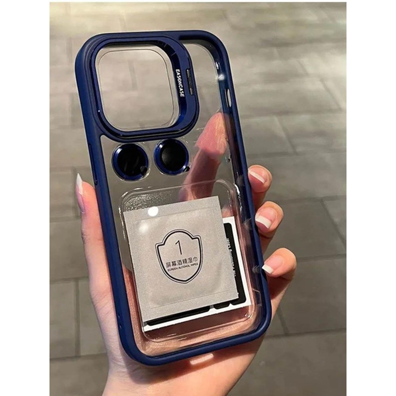 Luxury Kase Solid iPhone 15 Plus Metal Ring Protector Back Case