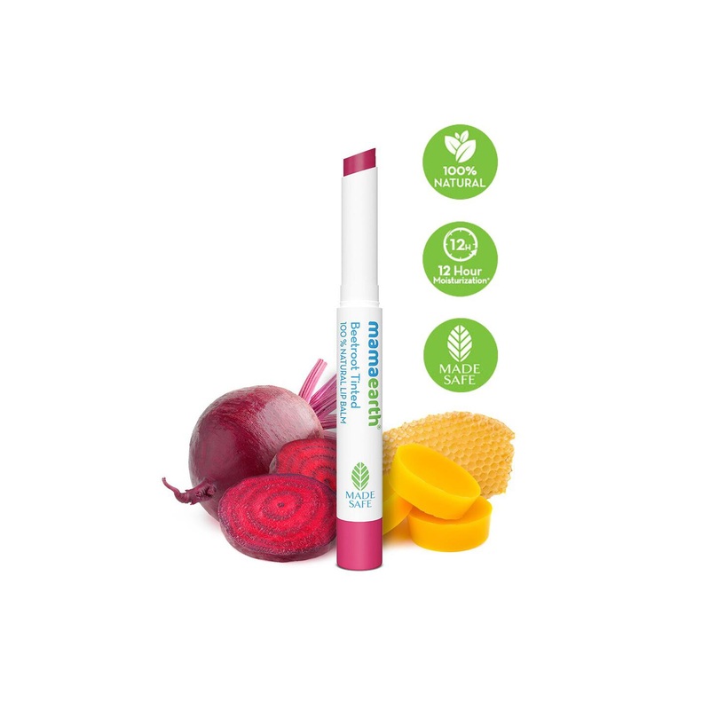Mamaearth Beetroot Tinted 100% Natural Lip Balm With Beetroot & Beeswax – 2g