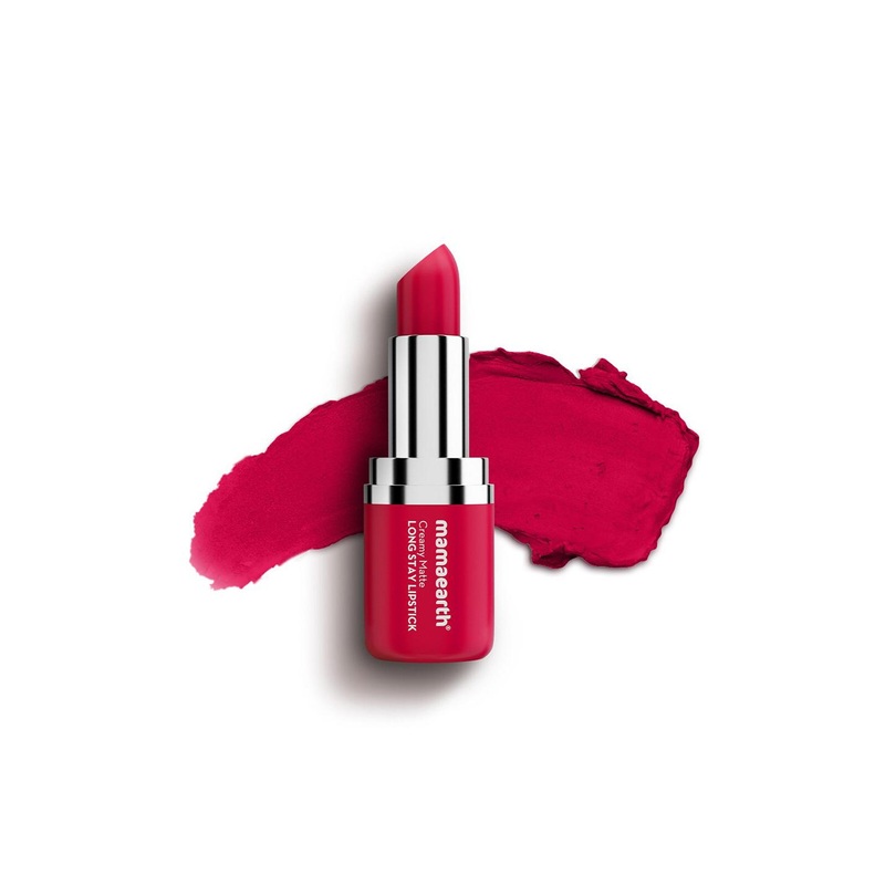 Mamaearth Creamy Matte Long Stay Lipstick With Murumuru Butter – 4.2g – Tulip Magenta