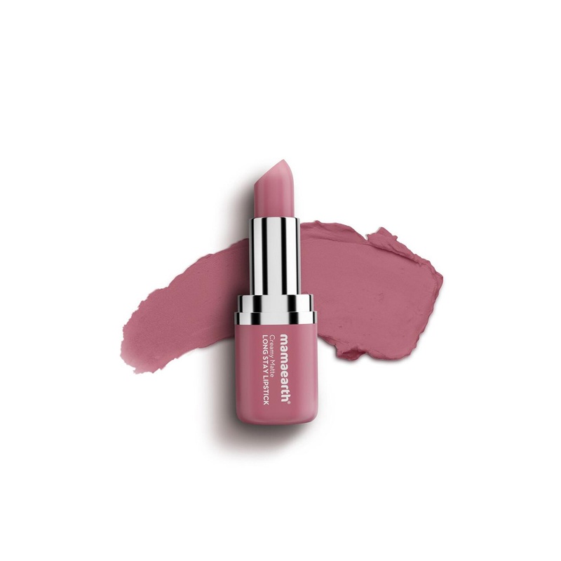 Mamaearth Creamy Matte Long Stay Lipstick With Murumuru Butter – Mauve Bloom