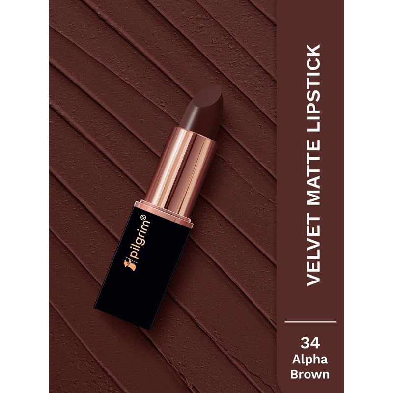 Pilgrim Matte Bullet Intense Colour Transferproof & Smudgeproof Lipstick – Alpha Brown 34