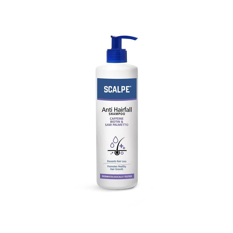 Scalpe Anti-Hairfall Shampoo with Caffeine & Biotin – Promotes Healthy Hair Growth – 400ml