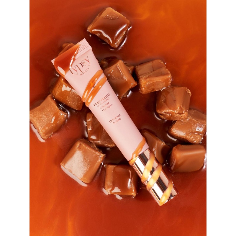Typsy Beauty Pout Polish Peptide Lip Treatment Balm- 16g – Caramel Toffee 04