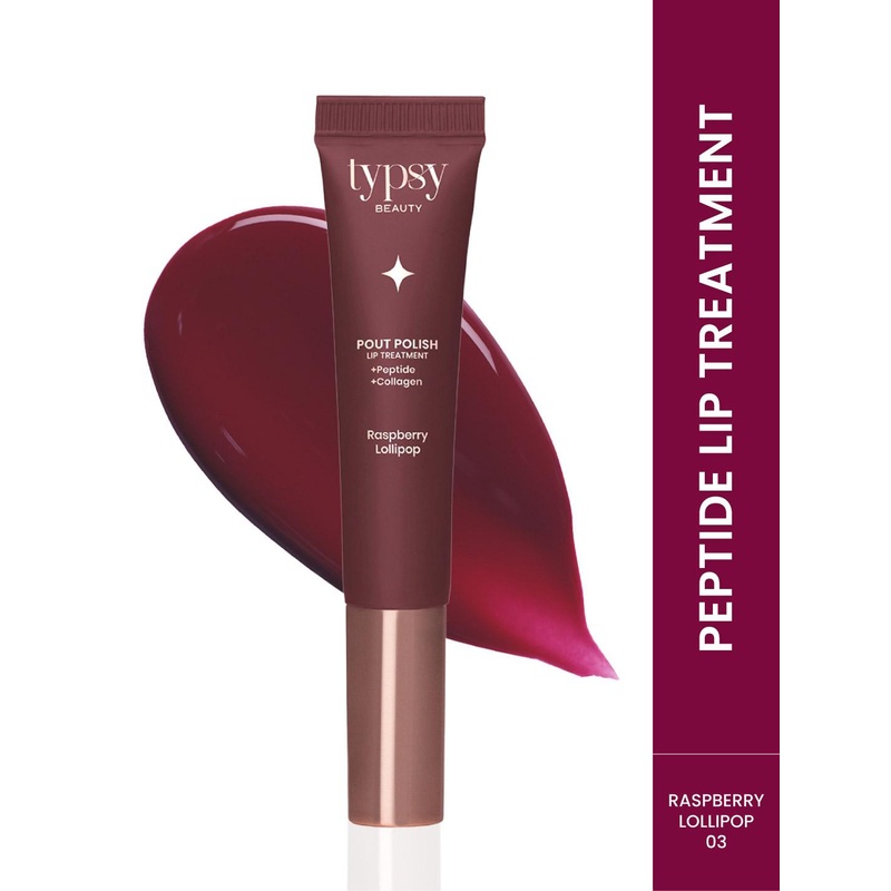 Typsy Beauty Pout Polish Peptide Lip Treatment Balm- 16g – Raspberry Lollipop 03