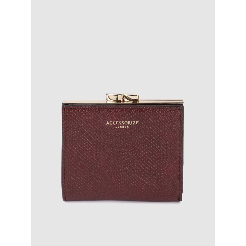 Accessorize London Women Faux Leather Bella Clipframe Wallet