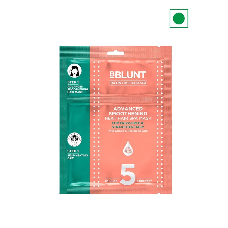 BBLUNT Advanced Smoothening Heat Hair Spa Mask with Keratin & Hyaluronic Acid – 250g