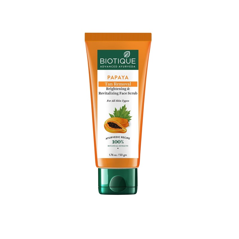 Biotique Unisex Papaya Revitalizing Tan Removal Scrub 50 g
