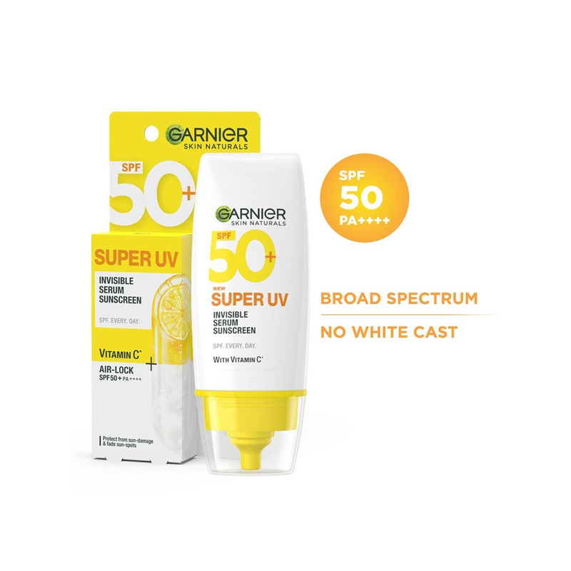 Garnier Super UV Invisible Serum Sunscreen SPF50 PA++++ – 99% Sun Damage Protection – 30ml