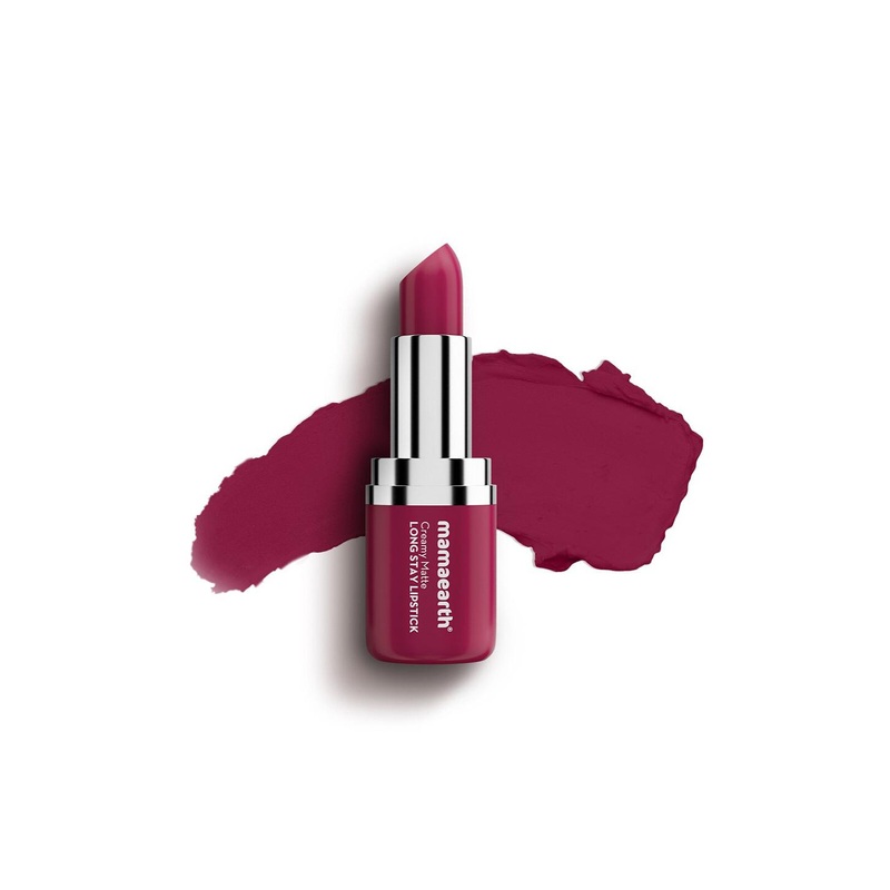 Mamaearth Creamy Matte Long Stay Lipstick With Murumuru Butter – 4.2g – Cranberry Crush