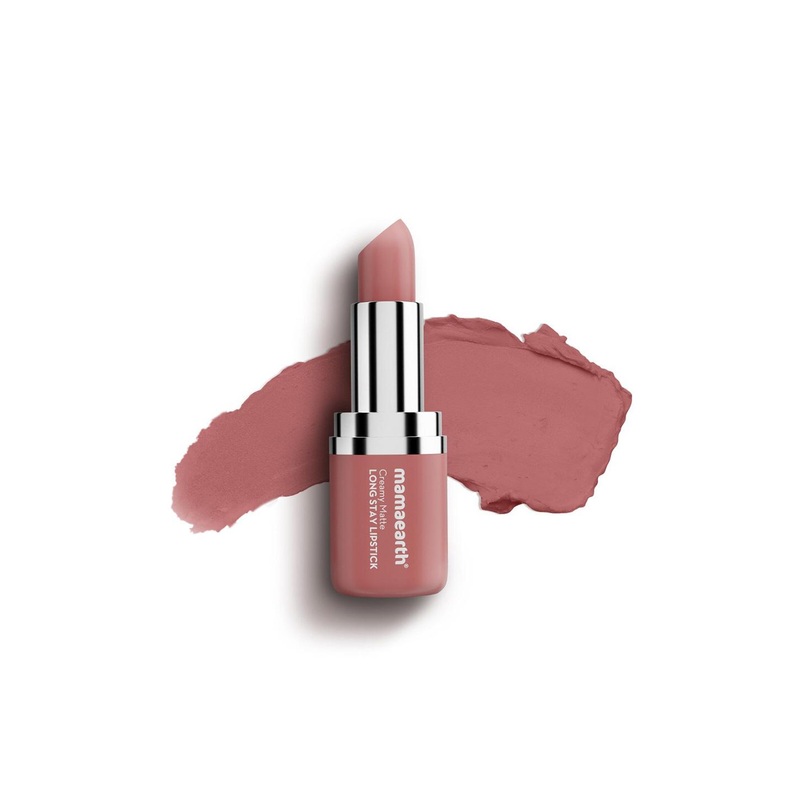 Mamaearth Creamy Matte Long Stay Lipstick With Murumuru Butter – Pillow Nude