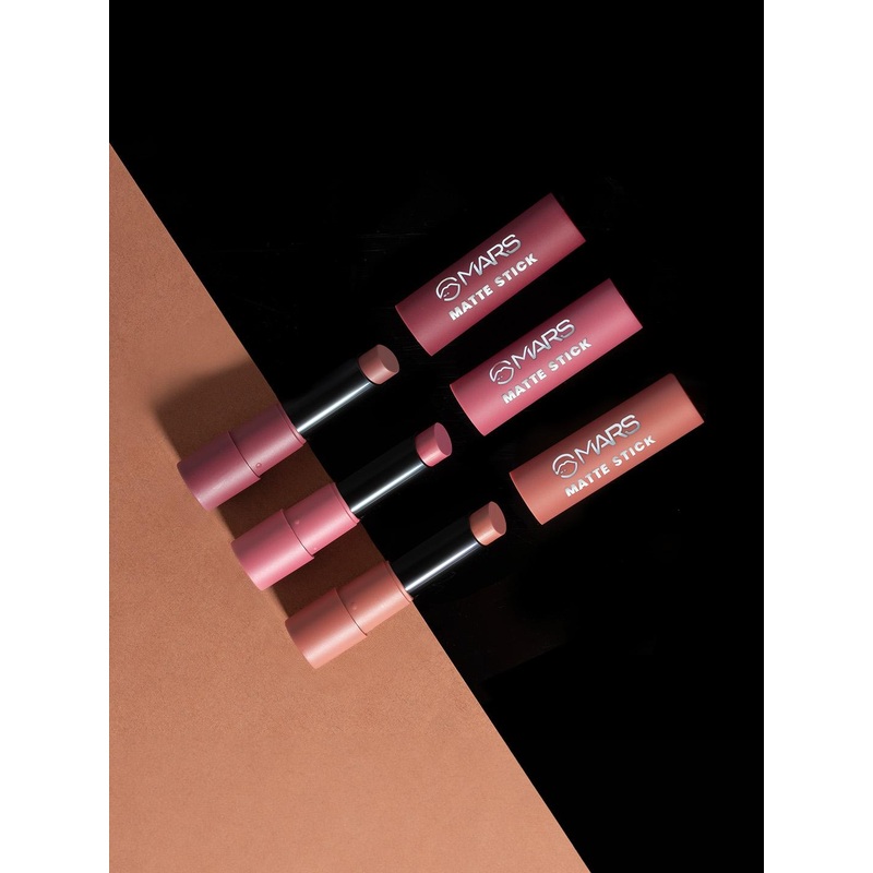 MARS Set of 3 Matte Lipsticks Box – Peaches and Nudes 02