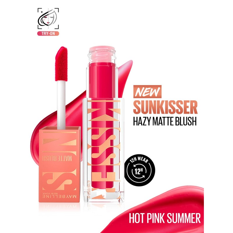 Maybelline 12H Sunkissed Cheeks Transferproof Sunkisser Hazy Matte Blush – Hot Pink Summer