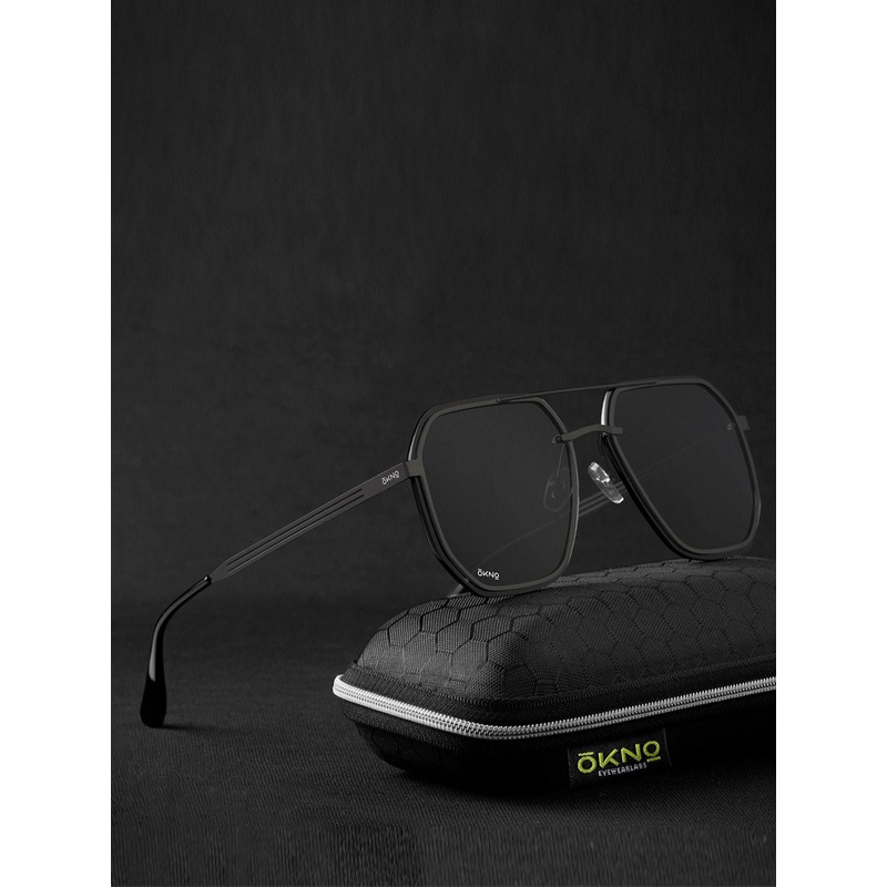 OKNO Polarised and UV Protected Lens Unisex Black Large Other Sunglasses