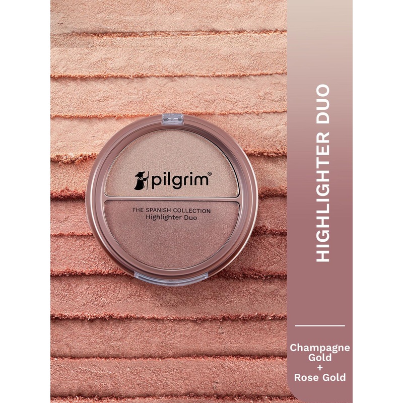 Pilgrim The Spanish Collection Highlighter Duo- 11g- Champagne Gold & Rose Gold – 01