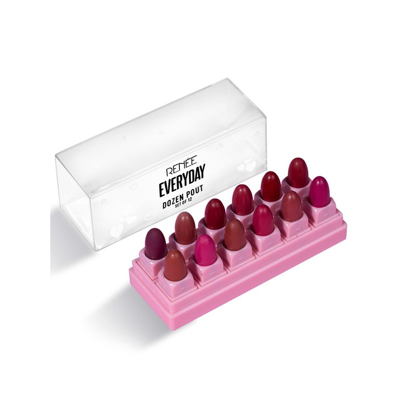 Renee Set Of 12 Dozen Pout Mini Lipsticks With Shea Butter- 1.2 g Each
