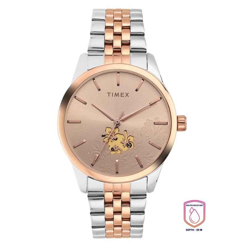 Timex Women Rose Gold-Toned Analogue Watch – TWEL13111