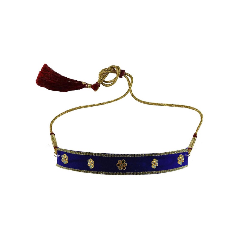 Vidhya Kangan Blue Brass Necklace