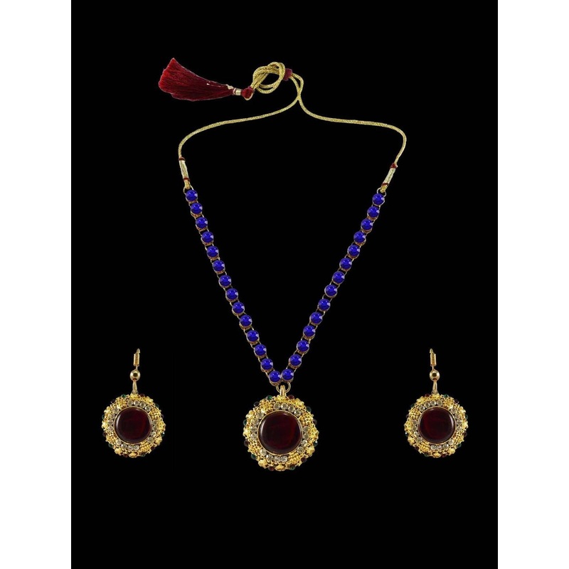 Vidhya Kangan Women Maroon Jewellery Set