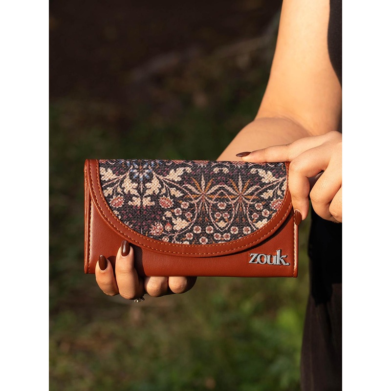 ZOUK Women Kashmir Blooms Kyra Flap Wallet