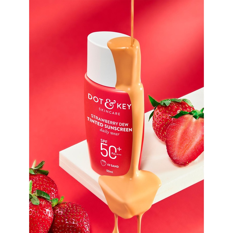 DOT & KEY Strawberry Dew SPF 50+ Pa++++ Tinted Sunscreen – 03 Sand – 50ml