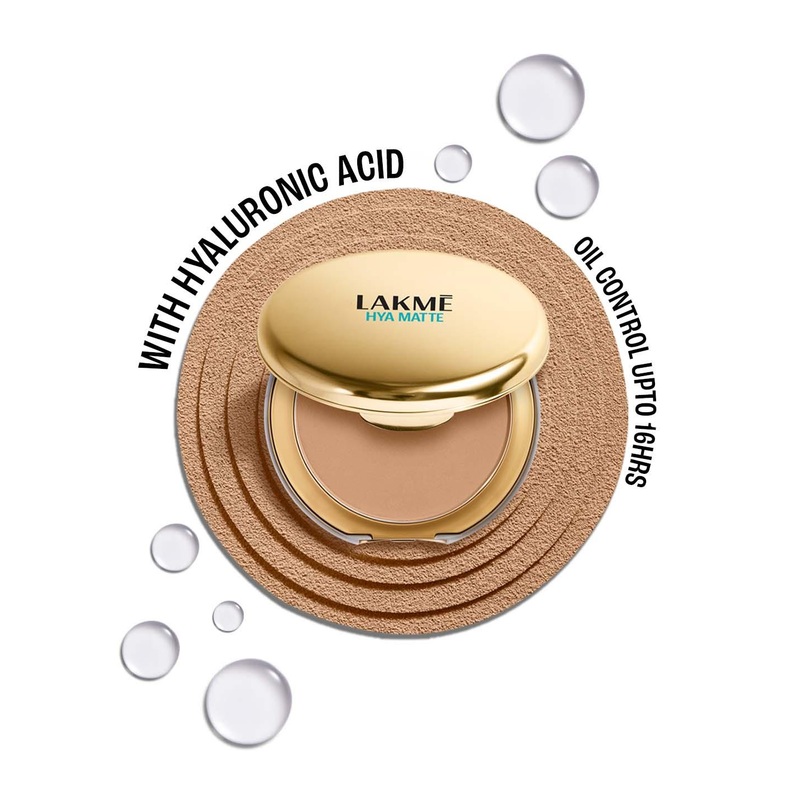 Lakme 9to5 Hya Matte Pressed Powder With Hyaluronic Acid & 16Hr Oil Control  9g – Almond