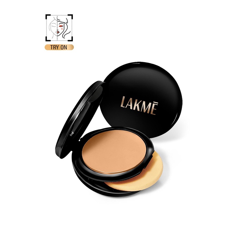 Lakme Xtraordin-airy Compact, 2 In 1 Compact + Foundation, Lightweight-05 Beige Honey, 9g