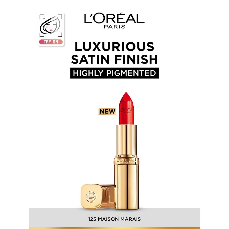 LOreal Paris Color Riche Smudge-Proof Satin Lipstick – Maison Marais 125