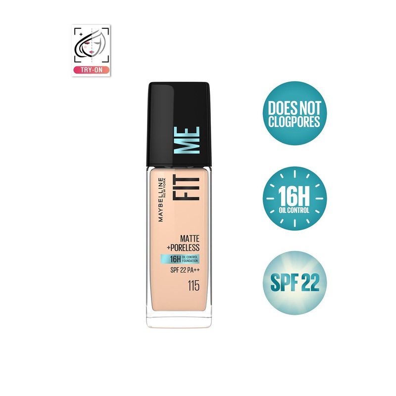 Maybelline New York Fit Me Matte+Poreless Foundation 16H Oil Control 30 ml – Ivory 115