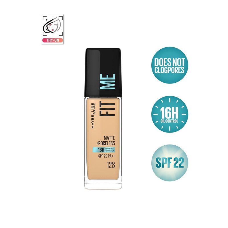 Maybelline New York Fit Me Matte+Poreless Liquid Foundation 30 ml – Warm Nude 128