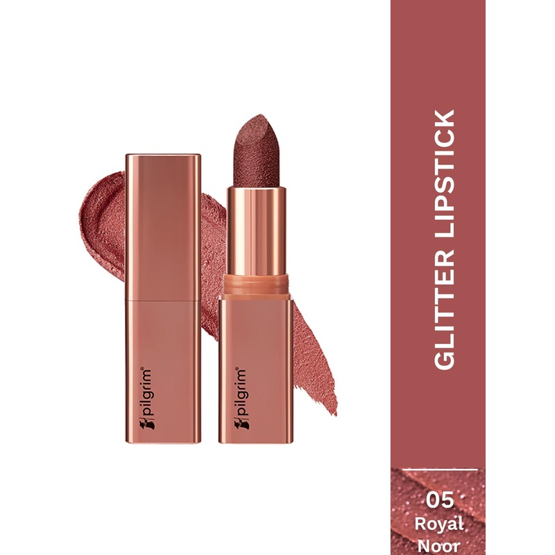 Pilgrim Dubai Bling 3D Glitter Formula With Matte Finish Lipstick- 4.2 g- Royal Noor-05