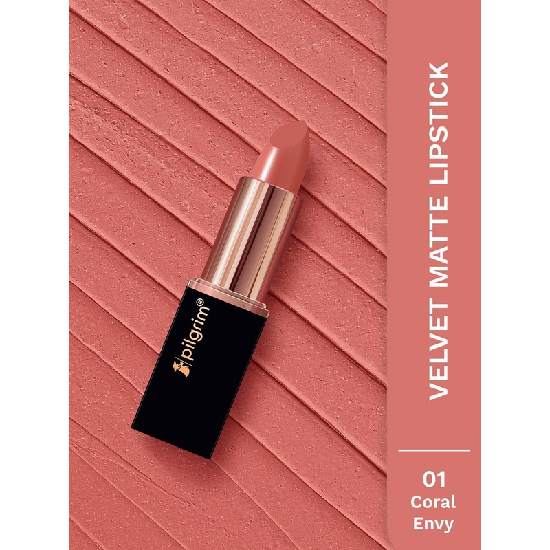 Pilgrim Matte Bullet Intense Colour Transferproof & Smudgeproof Lipstick – Coral Envy 01