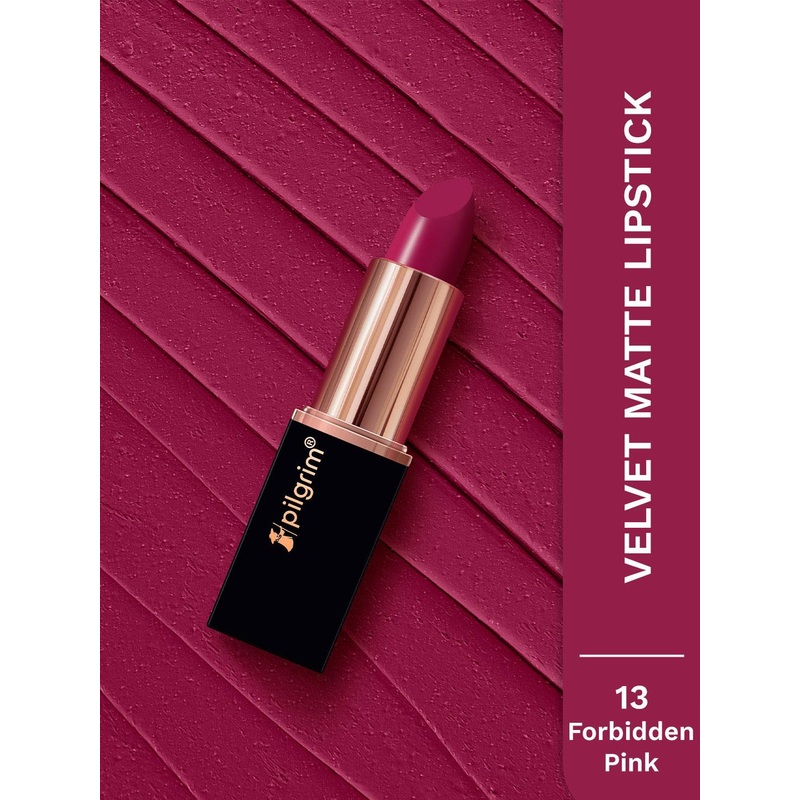 Pilgrim Matte Bullet Intense Colour Transferproof Smudgeproof Lipstick- Forbidden Pink 13